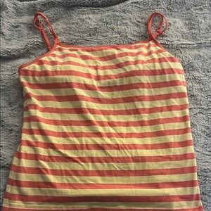 5/$10 Striped Orange and Yellow Women's Top